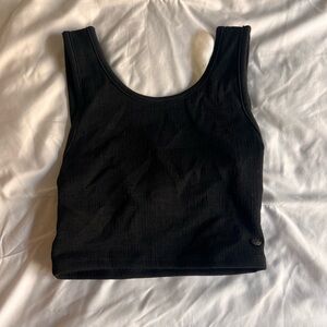 Black crossed back roxy tank top (size xs)